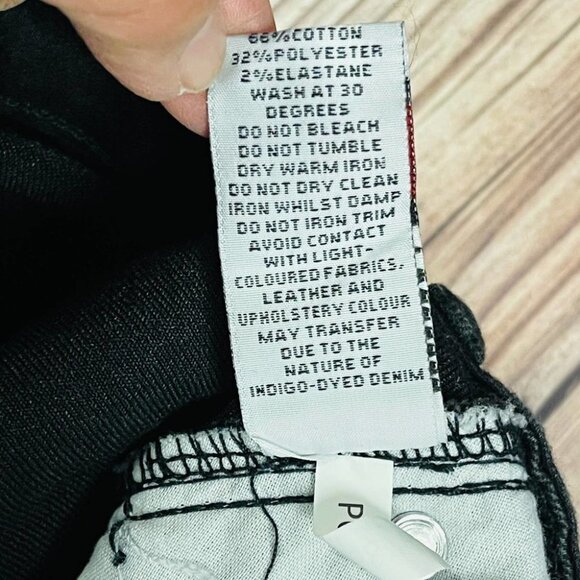 Boohoo Blue Black Jeans Distress High Waist Skinny Jeans Size 6 - Picture 10 of 12